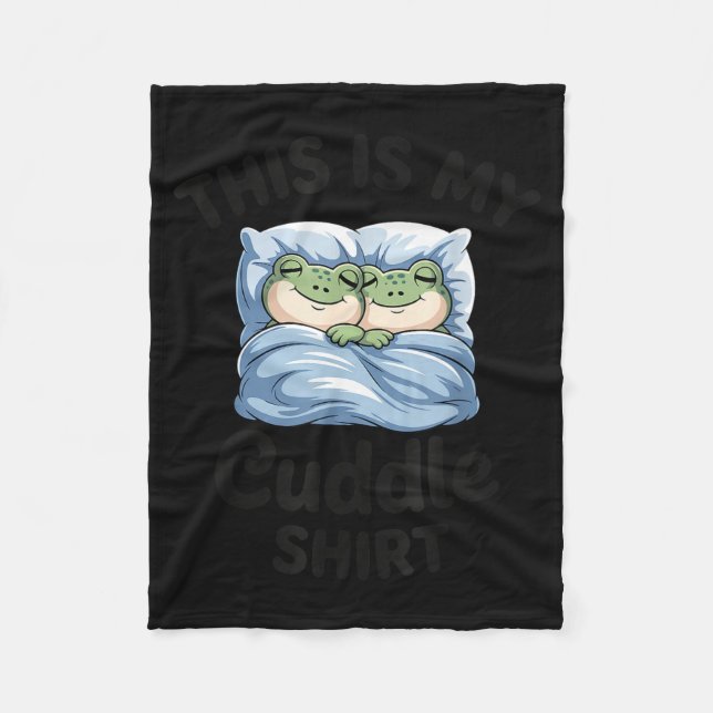 This Is My Cuddle Shirt Funny Frog Couple  Fleecedecke (Vorderseite)