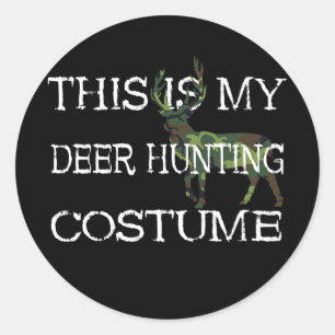 This Is My Deer Hunting Costume Camo Outfit Deer Runder Aufkleber