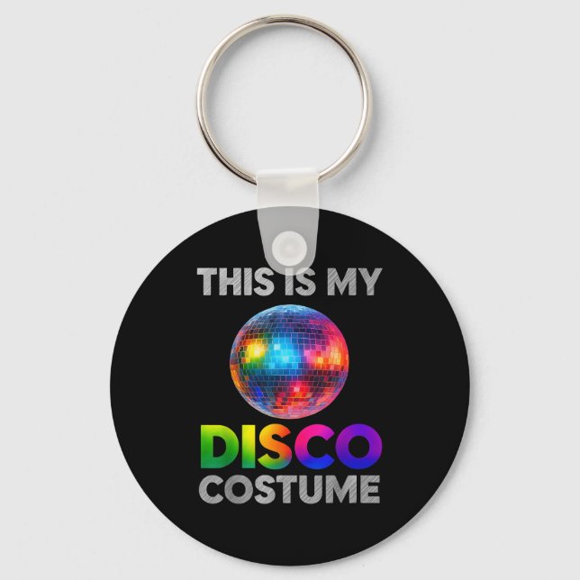 This Is My Disco Costume Ball Graphic 1970s Funky  Schlüsselanhänger (Vorderseite)