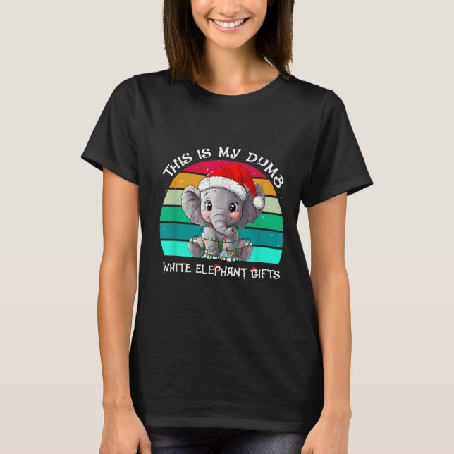 This Is My Dumb White Elephant Christmas Xmas Unde T-Shirt (Vorderseite)