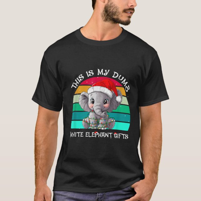 This Is My Dumb White Elephant Christmas Xmas Unde T-Shirt (Vorderseite)