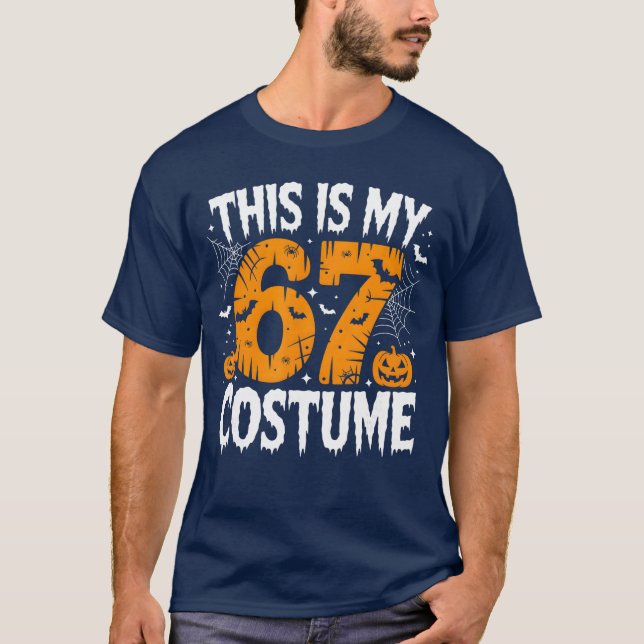 This is My Halloween 67 Costume Lazy Brainrot Meme T-Shirt (Vorderseite)