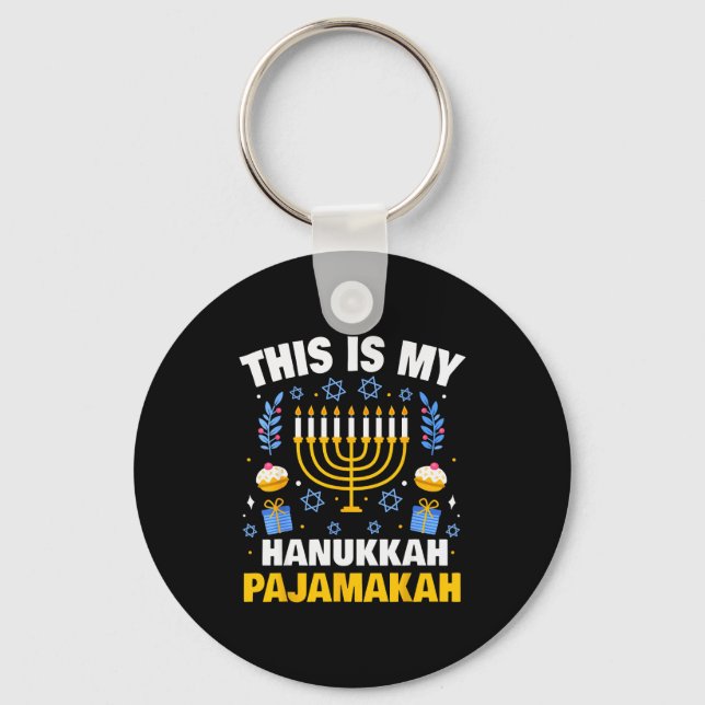 This Is My Hanukkah Pajamakah For Jewish Christmas Schlüsselanhänger (Vorderseite)