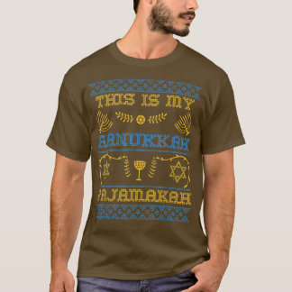 This Is My Hanukkah Pajamakah Funny Jewish T-Shirt