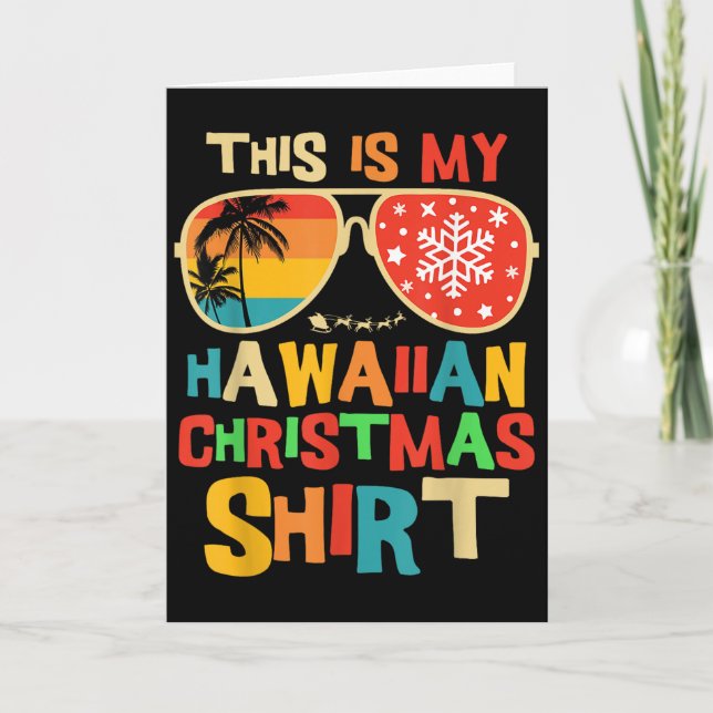 This Is My Hawaiian Christmas Pajama Matching Fami Karte (Vorderseite)