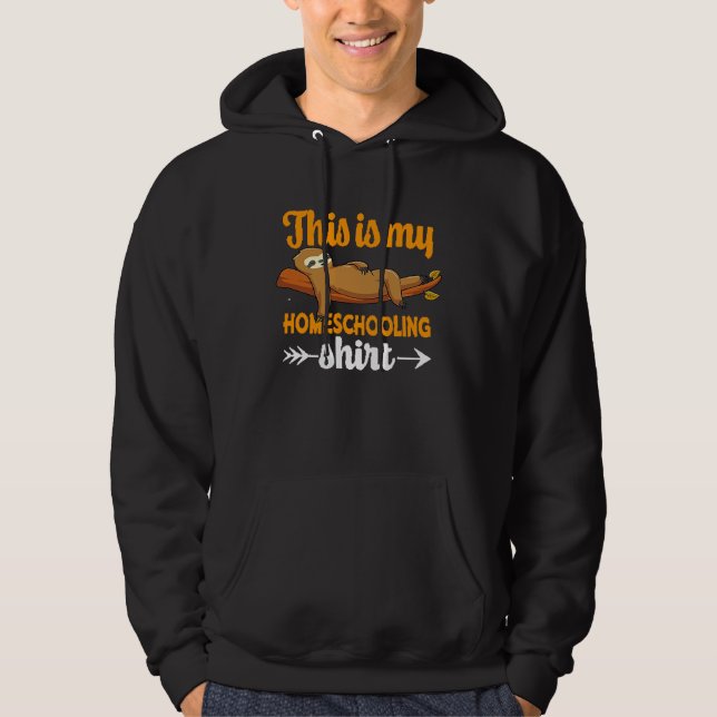This Is My Homeschooling  Home Education Sloth Mem Hoodie (Vorderseite)