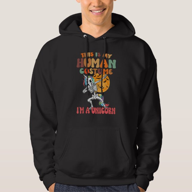 This Is My Human Costume I'm A Dabbing Unicorn Ske Hoodie (Vorderseite)