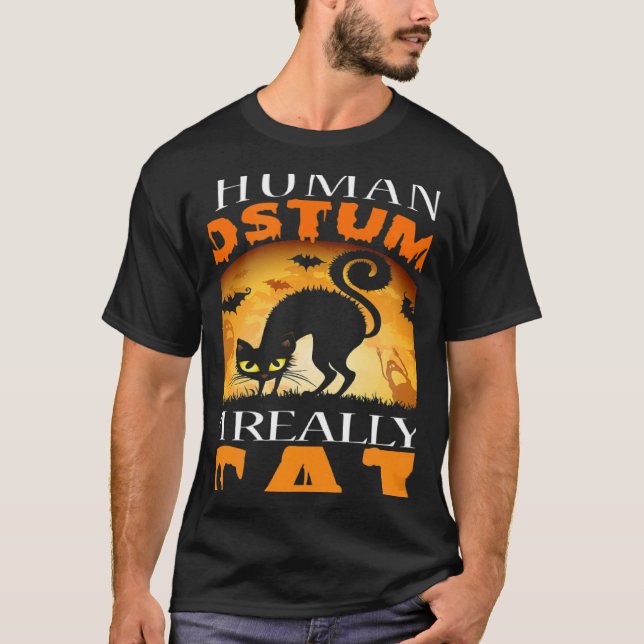 This Is My Human Costume I'm Really A Cat Pumkin H T-Shirt (Vorderseite)