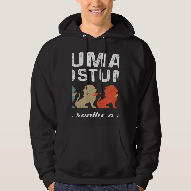 This Is My Human Costume I'm Really A Lion Retro H Hoodie (Vorderseite)