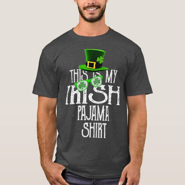 This Is My Irish Pajama Shamrock GreenClover Boy T-Shirt (Vorderseite)