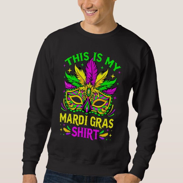 This Is My Mardi Gras Pajama Funny Mardi Gras Squa Sweatshirt (Vorderseite)