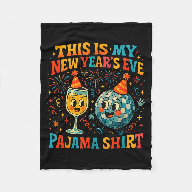This Is My New Year’s Eve Pajama Funny Retro Gift  Fleecedecke (Vorderseite)