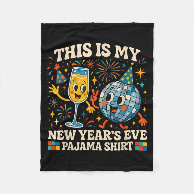 This Is My New Year’s Eve Pajama Funny Retro Gift  Fleecedecke (Vorderseite)