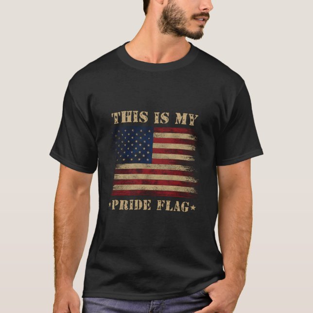 This Is My Pride Flag American Usa 4Th Of July T-Shirt (Vorderseite)