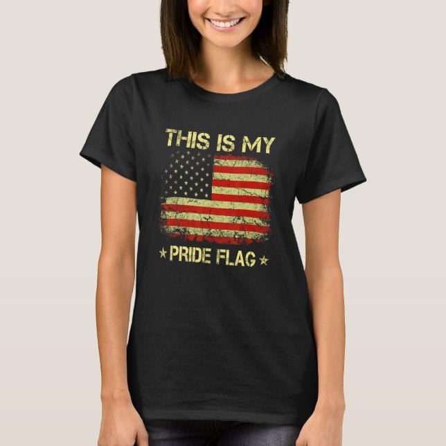 This Is My Pride Flag Usa American 4th Of July Pat T-Shirt (Vorderseite)