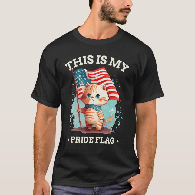 This Is My Pride Flag USA American 4th of July Pat T-Shirt (Vorderseite)