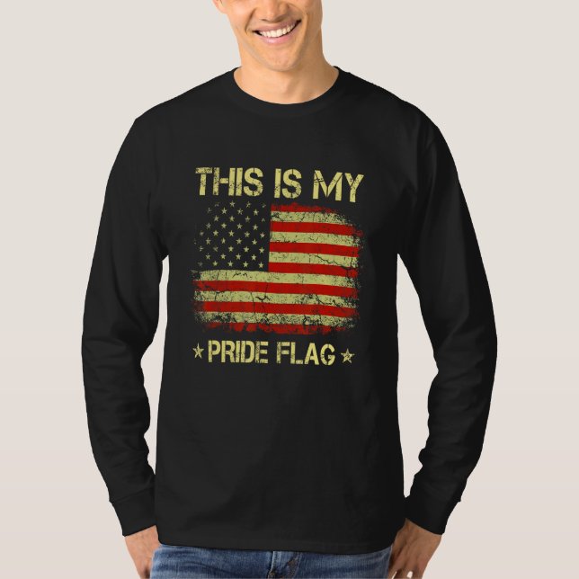 This Is My Pride Flag Usa American 4th Of July Pat T-Shirt (Vorderseite)