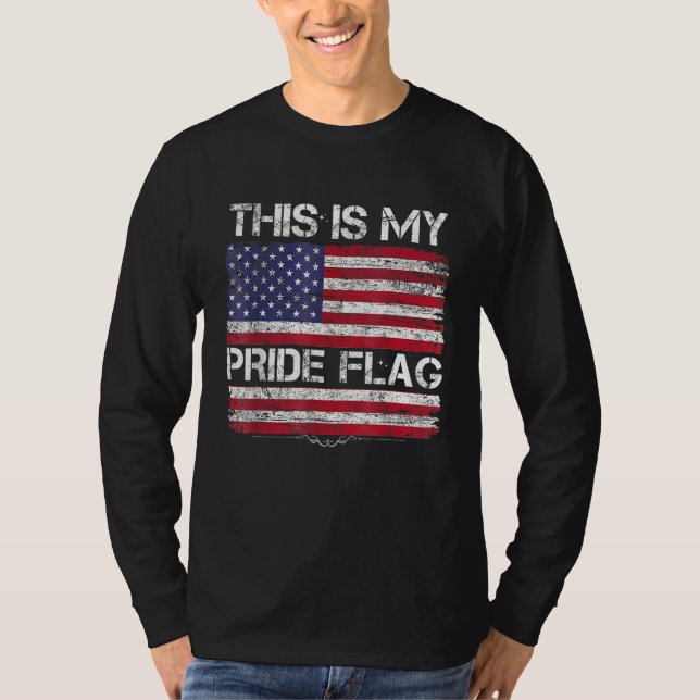 This Is My Pride Flag USA American 4th Of July Pat T-Shirt (Vorderseite)