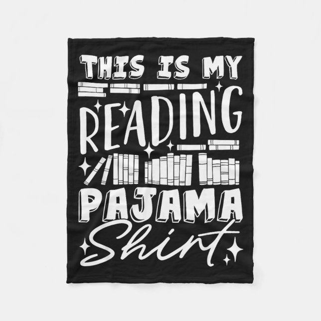 This Is My Reading Pajama Bedtime Reading Funny  Fleecedecke (Vorderseite)