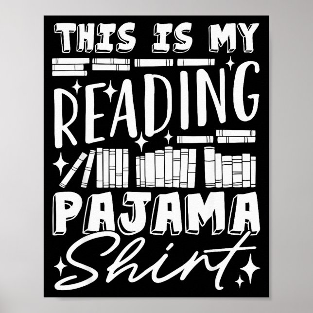 This Is My Reading Pajama Bedtime Reading Funny  Poster (Vorne)