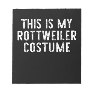 This Is My Rottweiler Dog Costume Halloween Lazy Notizblock