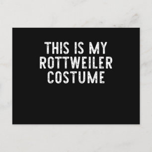 This Is My Rottweiler Dog Costume Halloween Lazy Postkarte
