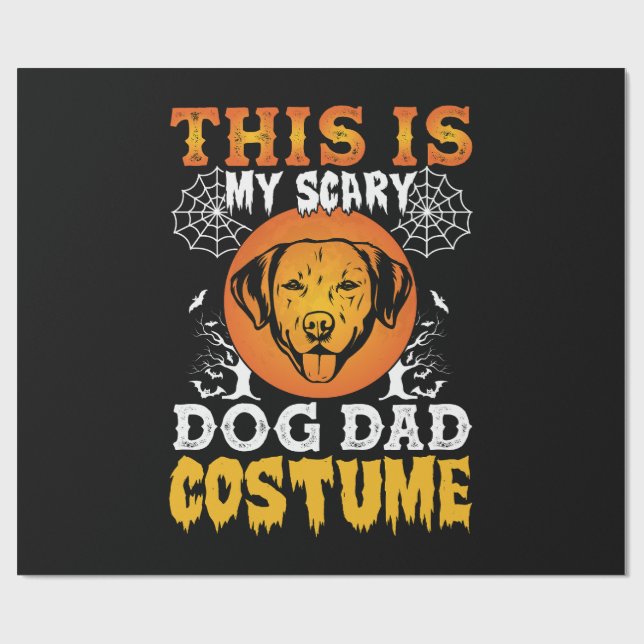 This is My Scary Dog Dad Costume Geschenkpapier (Flach)