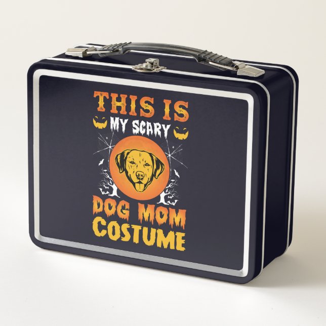 This is My Scary Dog Mom Costume Metall Brotdose (Vorderseite)