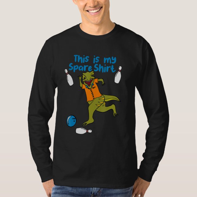 This is My Spare Shirt Funny Bowling Dinosaur Bowl (Vorderseite)