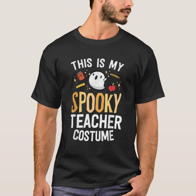 This Is My Spooky Teacher Costume Kawaii Ghost Gro T-Shirt (Vorderseite)