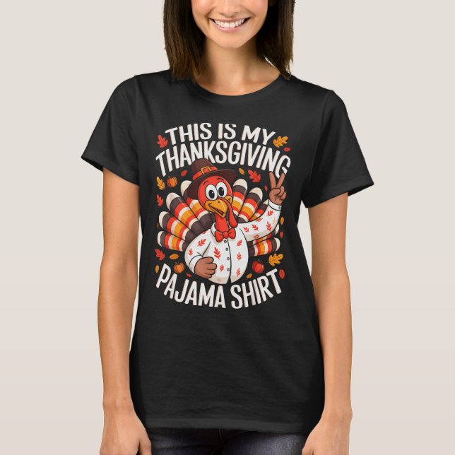 This Is My Thanksgiving Pajama Shirt Pjs Adult Kid (Vorderseite)