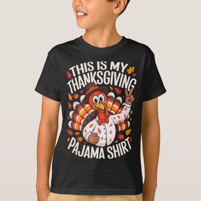 This Is My Thanksgiving Pajama Shirt Pjs Adult Kid (Vorderseite)