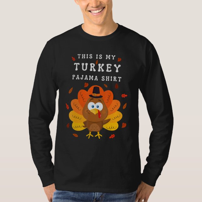 This is My Turkey Pajama Tees  Pajamas Matching Fa (Vorderseite)