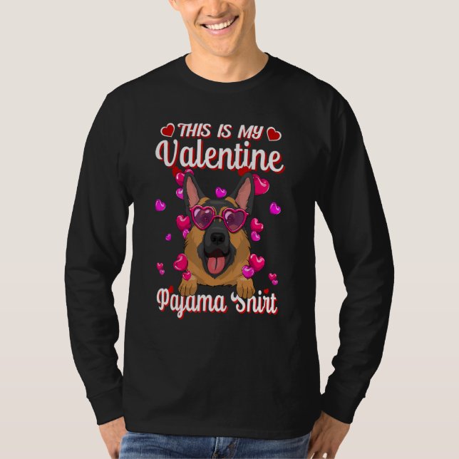 This Is My Valentine Pajama Shirt German Shepherd  (Vorderseite)