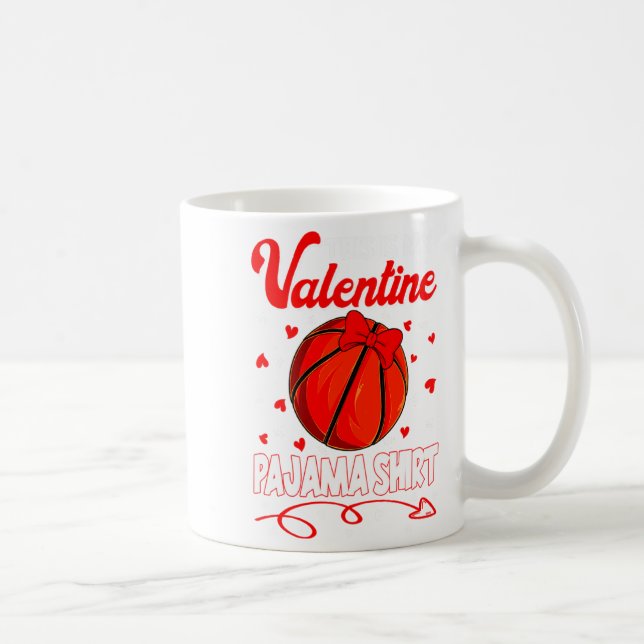 This Is My Valentines Basketball Pajama For Kids B Kaffeetasse (Rechts)