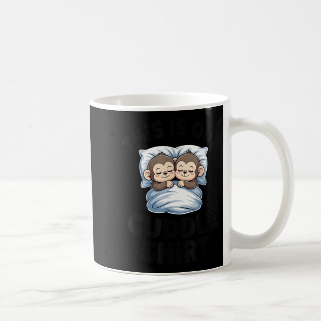 This Is Our Cuddle Shirt Sleeng Monkey Couple  Kaffeetasse (Rechts)