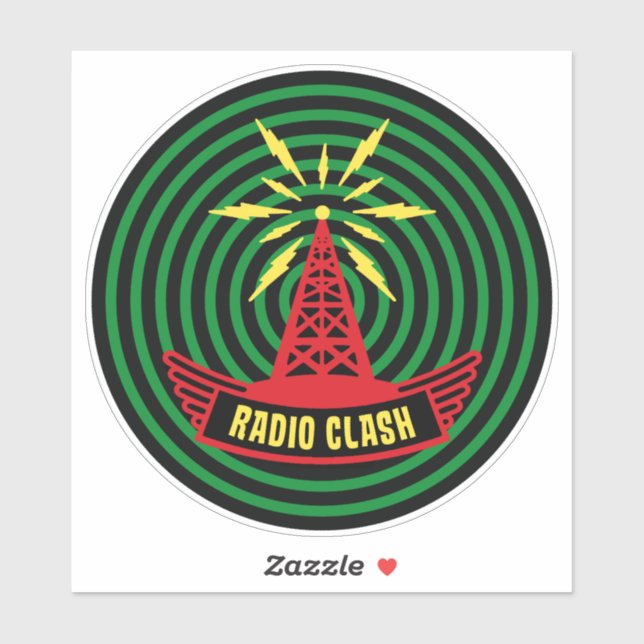 This Is Radio Clash On Pirate Satellite Parody Aufkleber (Blatt)