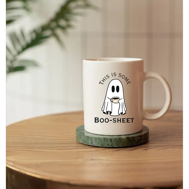 This is some boo-sheet ghost boo with coffee kaffeetasse (Von Creator hochgeladen)