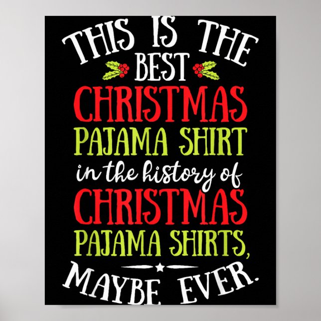 This Is The Christmas Pyjamas Funny Santa Men Wome Poster (Vorne)