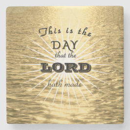 This is the day Religious Stone Coaster Steinuntersetzer
