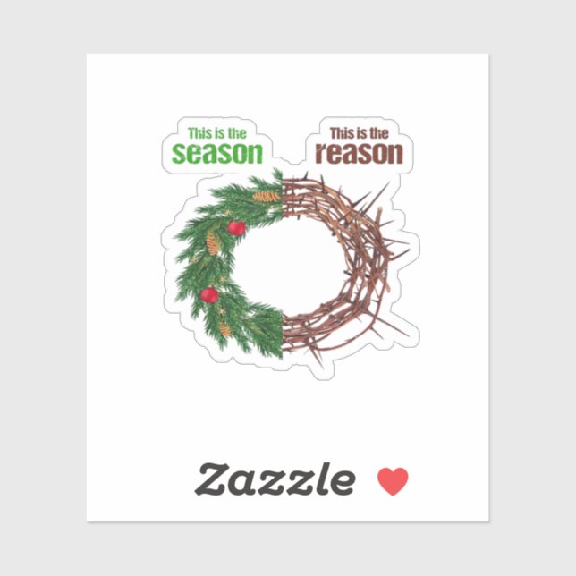 This Is The Season This Is The Christian Christmas Aufkleber (Blatt)