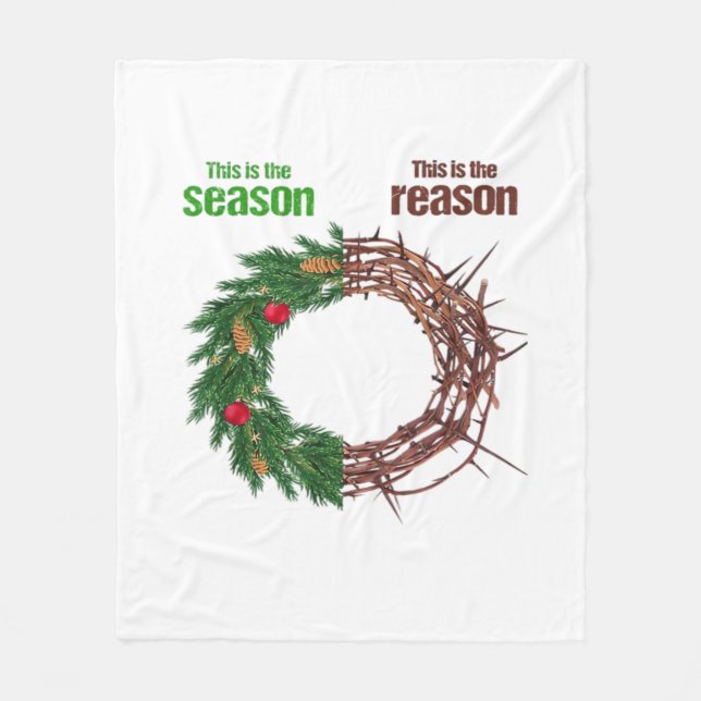 This Is The Season This Is The Christian Christmas Fleecedecke (Vorderseite)