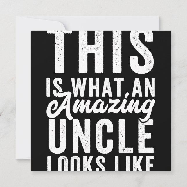 This is What an Amazing Uncle Looks Like Save The Date (Vorderseite)