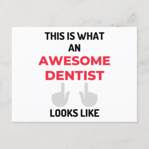 This Is What An Awesome Dentist Looks 2 Feiertagspostkarte