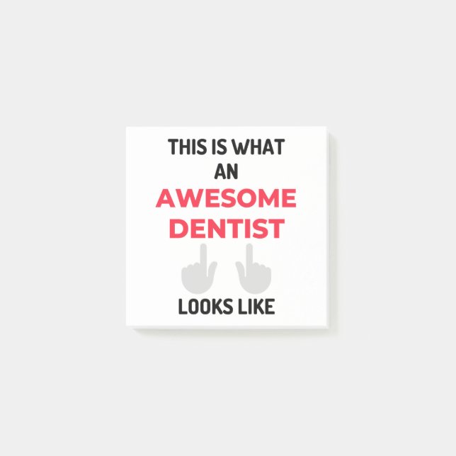 This Is What An Awesome Dentist Looks 2 Post-it Klebezettel (Vorderseite)