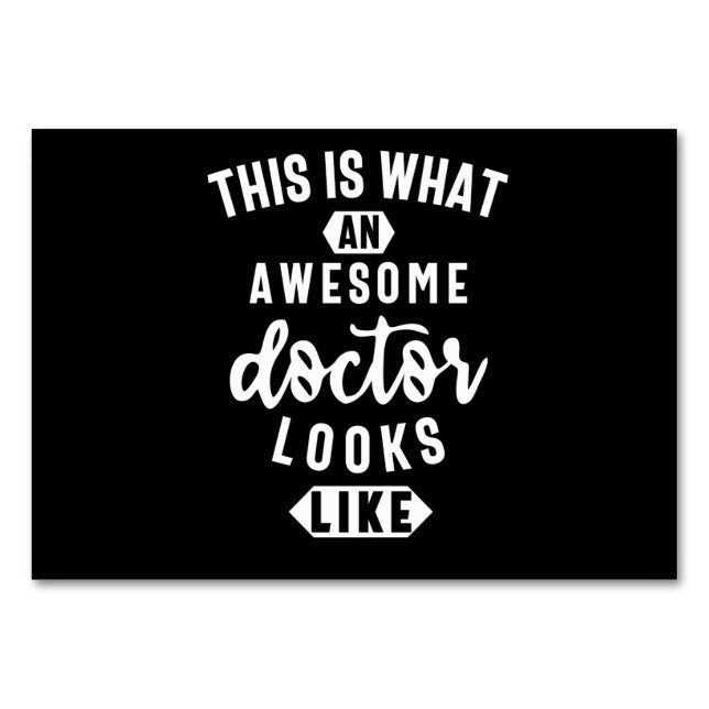 This Is What An Awesome Doctor Looks Like Tischnummer (Vorderseite)