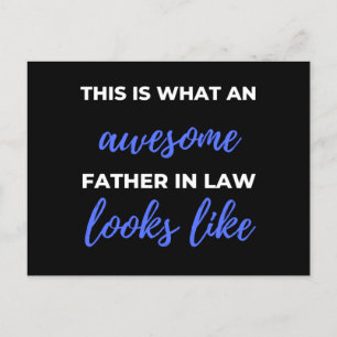 This Is What An Awesome Father In Law Looks Like Feiertagspostkarte