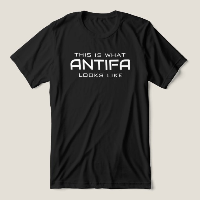 This is what ANTIFA looks like T-shirt Tri-Blend Shirt (Design Vorderseite)