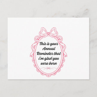 This is your annual reminder that im glad you were feiertagspostkarte