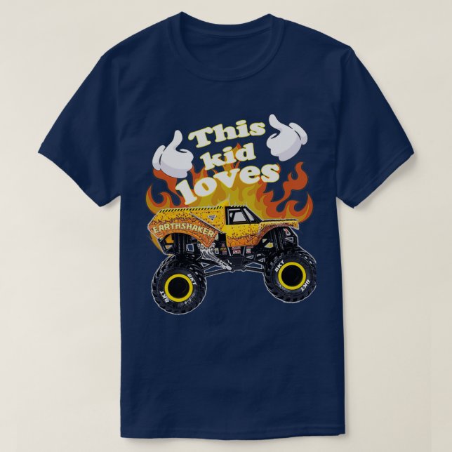 This kid loves Earth shaker Monster Truck lovers T-Shirt (Design vorne)